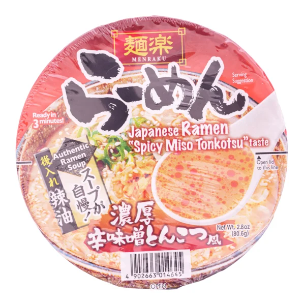 Hikari Menraku Japanese Spicy Miso Tonkotsu Pork Stock Flavour Ramen