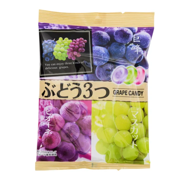 Pine Grape Flavoured Hard Boiled Sweets, Kyoho, Muscat, Pione Flavour